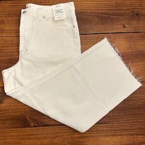 NWT Madewell Low-Slung Baggy Crop Jeans - White - Size 31